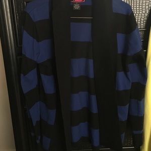 Blue and black cardigan