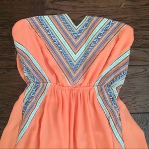 Sheer Peach Maxi Dress