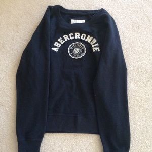 Navy blue and white Abercrombie sweatshirt