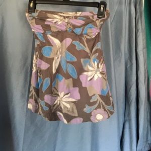 Floral summer strapless