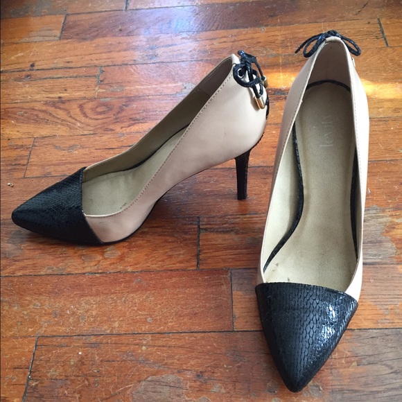 Levity Two-Tone Lace-Back Heels