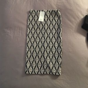 Zara cotton fitted skirt