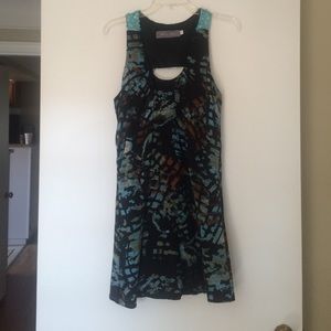Black pattern Hunter Dixon party dress