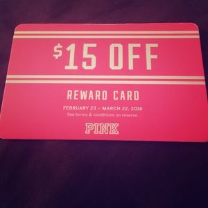 Victoria secret $15 off reward card