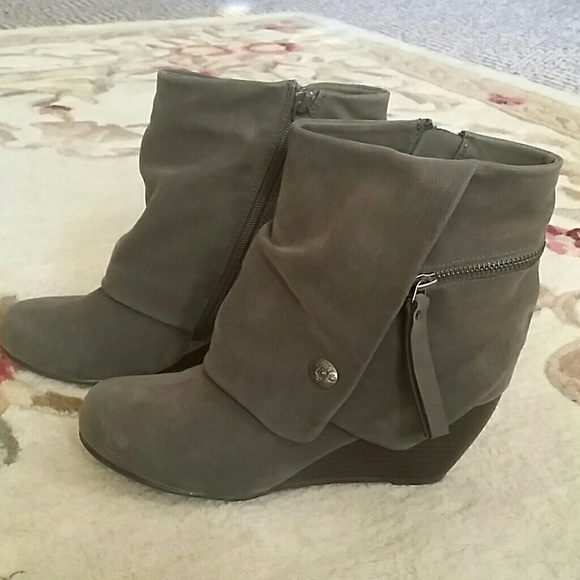 Blowfish Wedge Ankle Booties 8 1/2