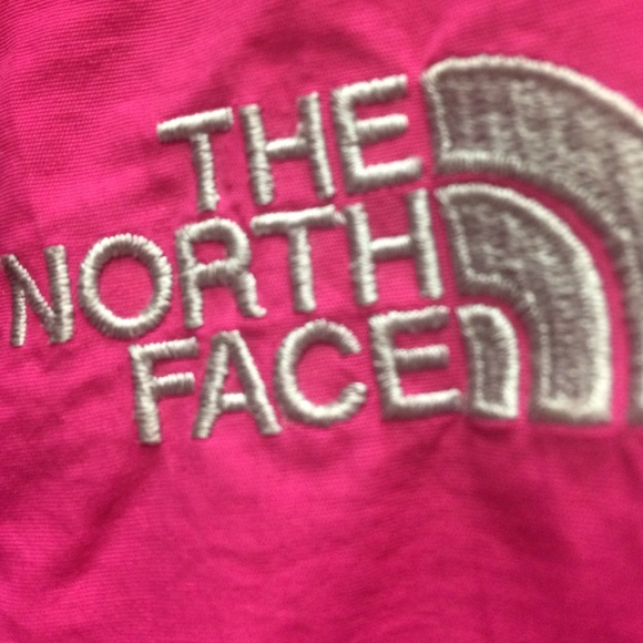 magenta furry north face