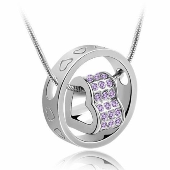 Jewelry - ‼️HEART&RING CRYSTAL  NECKLACE