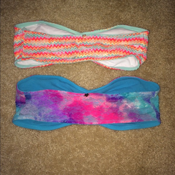 PINK by Victoria secret lace multicolor bandeau - Picture 2 of 2