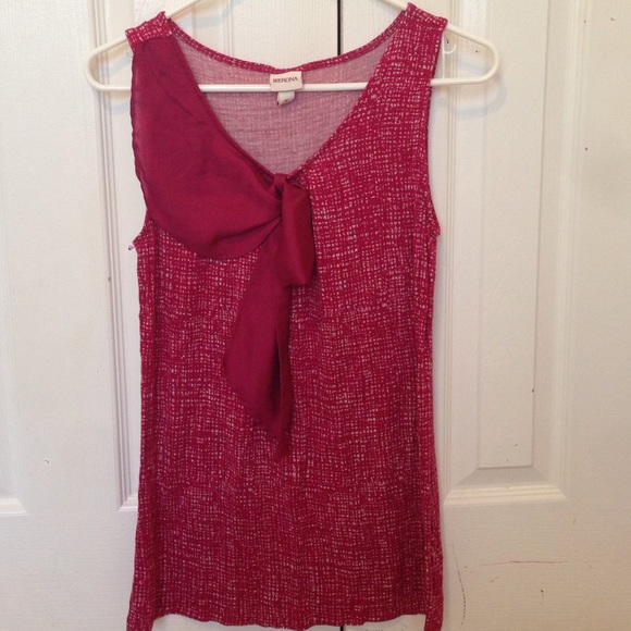 Pink Merona Top with Silk Drape