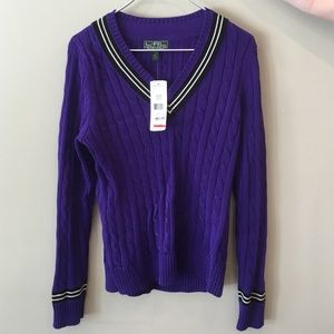 NWT Lauren-Ralph Lauren V-Neck Sweater