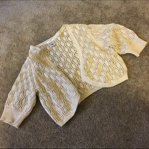 Gold short open cardigan sparkly