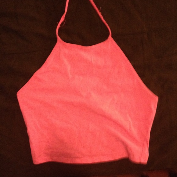 Pink halter top
