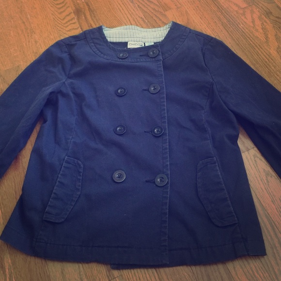 Chico's Navy Nautical Blazer Sz 0 or Small