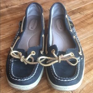 Black and Gold Sperry's!