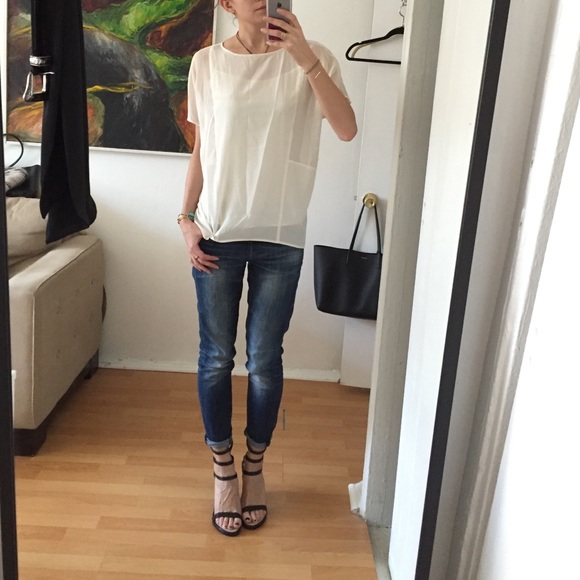 DKNY Silk T-Shirt w Slip