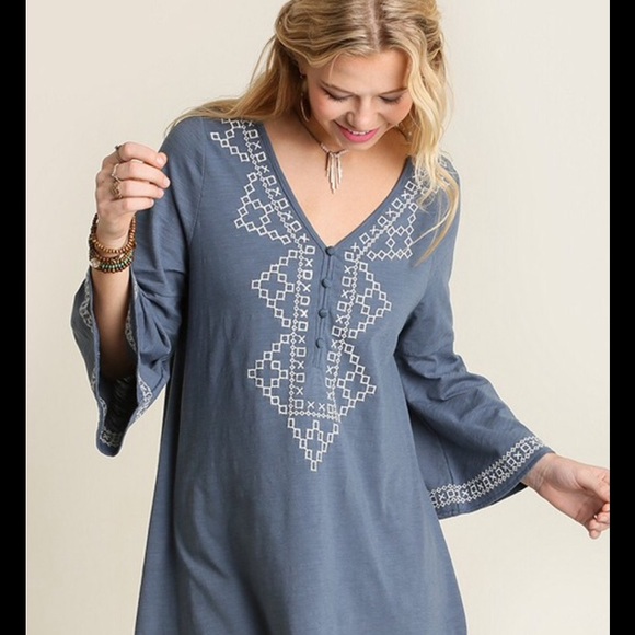 Summer Sale Item - Aztec Embroidered Dress - Picture 2 of 3