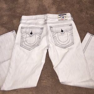 Men's white wash True Religion Jeans