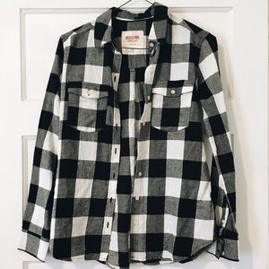 black and white flannel