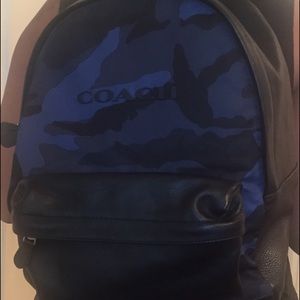 Genuine Coach Blue/Black Camo Backpack