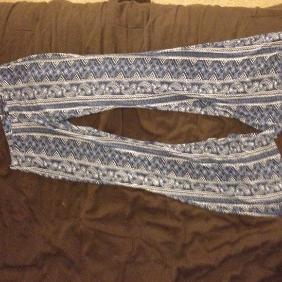 Tribal prink flare cotton pants