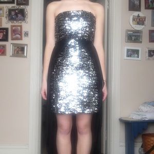 High Low Sequence Cocktail Dress