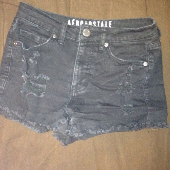 Black high waist shorty shorts
