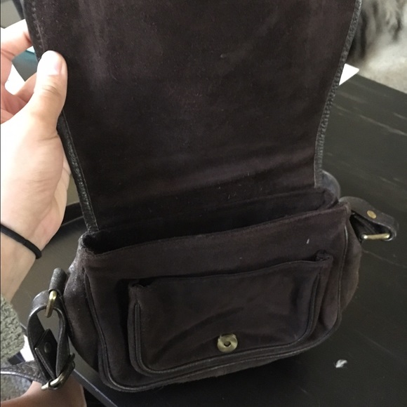 Suede handbag with leopard print - Picture 3 of 3