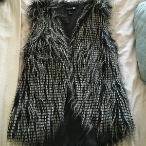 Forever 21 Fur Vest / Size Medium