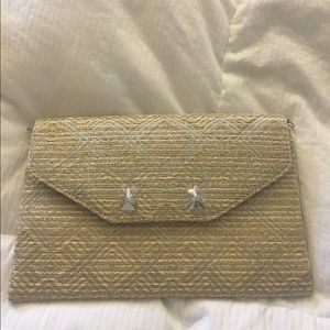 Stella & dot city slim clutch in metallic