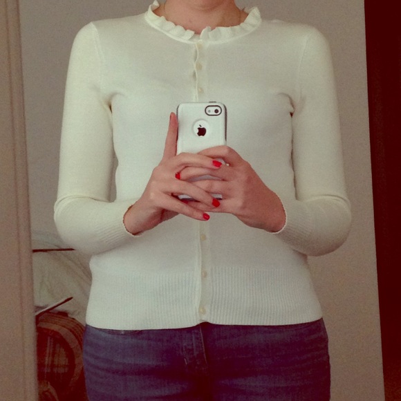 White cardigan
