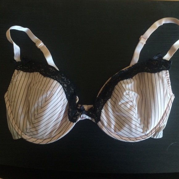Pink Pinstripe H&M Bra with Bows