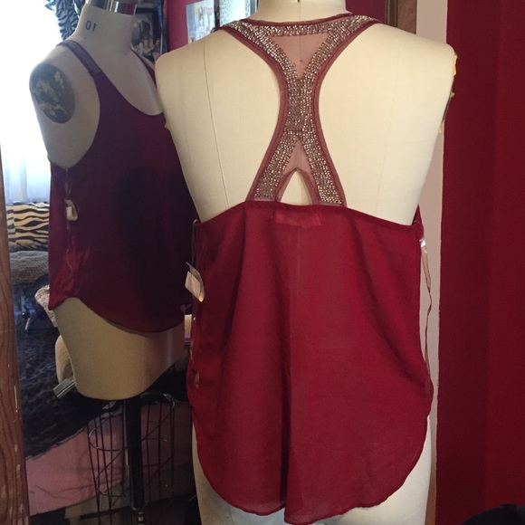 Beaded back detail racerback