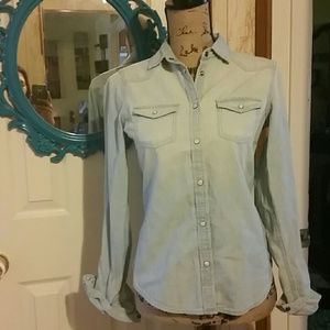 American Eagle Chambray Denim Shirt