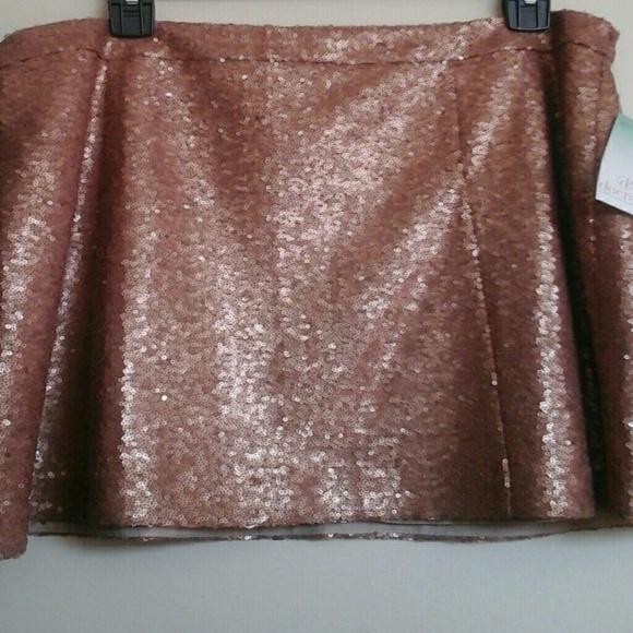 Fun Bronze Sequence  Skater Skirt