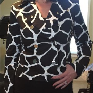 Black & white crop jacket