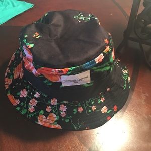 Floral bucket hat , from urban outfitters .