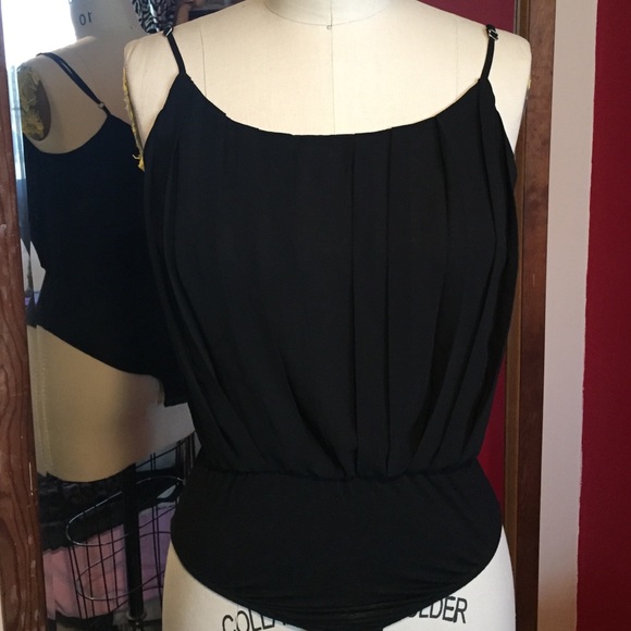 Pleated spaghetti strap top
