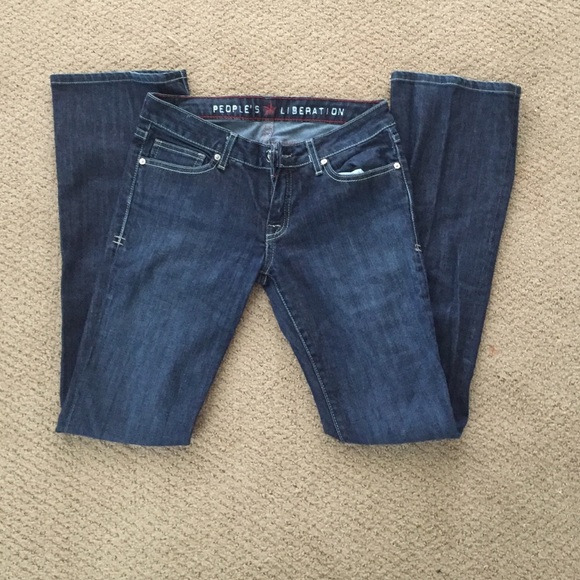 Dark blue boot cut People's Liberation jeans