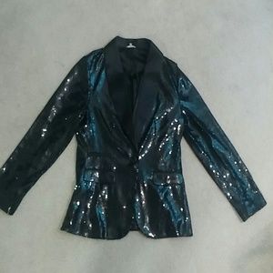 BLACK SEQUIN BLAZER SIZE XLARGE