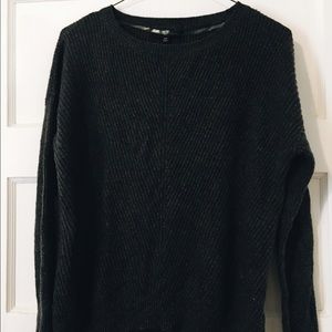 gray knit sweater