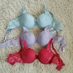 Victoria's Secret lined demi bras 36C