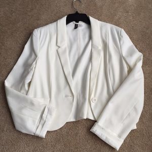H&M white blazer