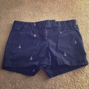 J.Crew navy blue & white anchor shorts!!