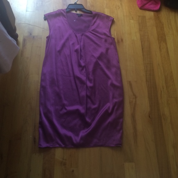 Ann Taylor purple shift dress silk