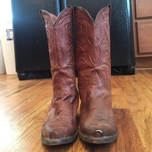 Leather cowboy boots