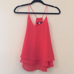 Salmon flowy top