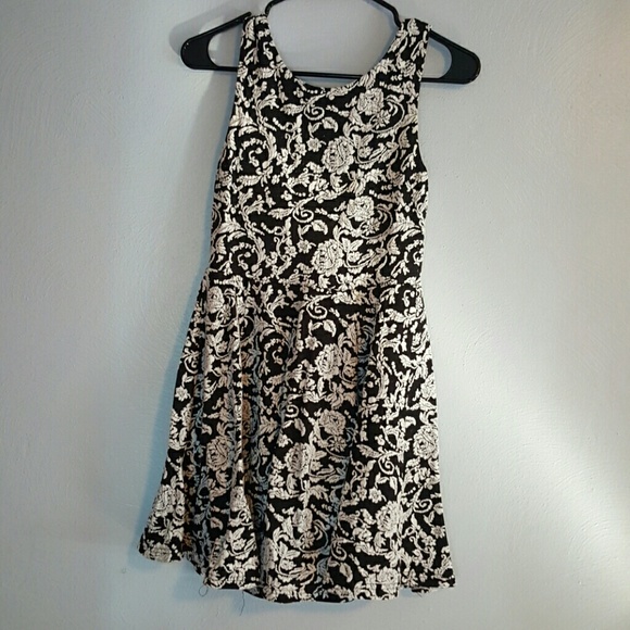 Black and White Patterned Dress