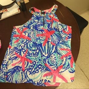 Lily Pulitzer chiffon tank. Barely worn,