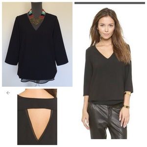 Black Cooper and Ella 3/4 sleeve Blouse