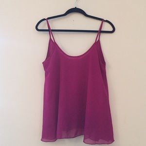 Purple flowy top